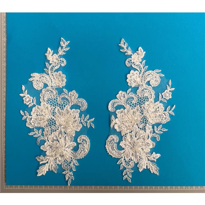 APPLICAZIONE RICAMATA AC.22576.302.01 ES 50%NYLON+50%RAYON