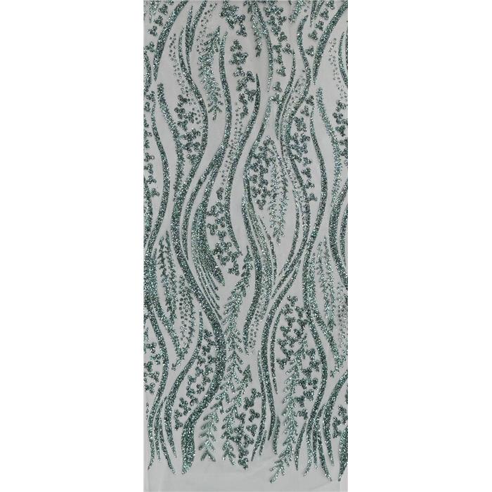 TULLE GLITTER DIS C/PERL. SGT-052 COL.VERDE SC.3